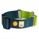 Woolly Wolf Color Block Martingale Halsbånd, Teal Mix thumbnail