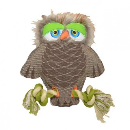 Duvo+ Hundeleke Ugle i Kanvas, 20 x 18 cm