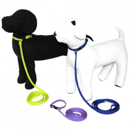 Alac Halsbånd og Kobbel for Valp, Blå, 10 mm, 14 - 24 cm