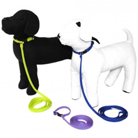 Alac Halsbånd og Kobbel for Valp, Lilla, 10 mm, 14 - 24 cm