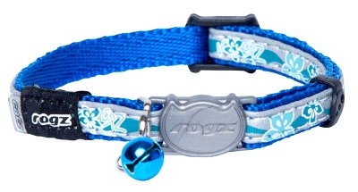 Rogz NightCat B-Blue Floral Halsbånd