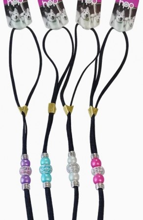 Utstillingsline i Nylon med Perler, Flat, 6 mm