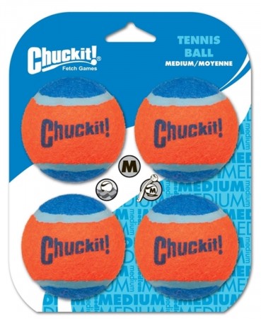 Chuckit Tennis Ball, 4 pk, M