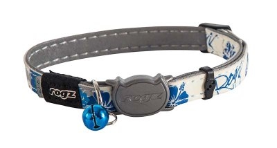 Rogz GlowCat B - Blue Floral Halsbånd